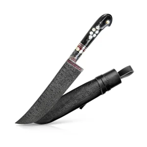Usbekischer Messer aus Damaststahl – Pchak, 28 cm