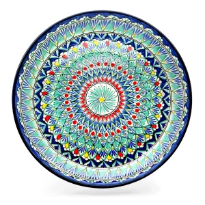 Lagan - Mehrob blau - MSV1 - Rischtan  Keramik, Handarbeit, Ø 37 cm