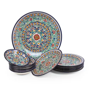 Plow-Geschirrset – KaraKalam KSV1 – R1 – Rischtan Keramik, 13-teilig