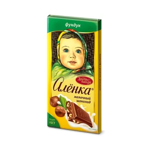 Milchschokolade - Aljonka, mit Haselnuss, Roter Oktober, 200 g 