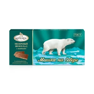 Шоколад - Мишка на севере, с дроблённым миндалём, 100 г
