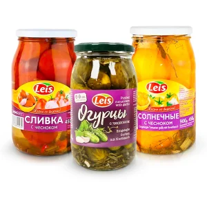 Eingelegte Gemüseset, mit Knoblauch, 3 х 900 g