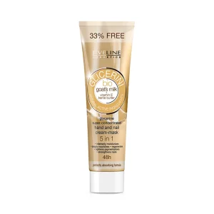 Crememaske für Hände und Nägel - Glycerin, 5 in 1, mit Vitamin E, Eveline, 100 ml