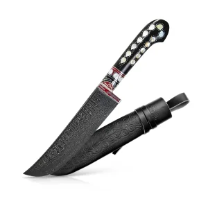Usbekischer Messer aus Damaststahl – Pchak, 29 cm