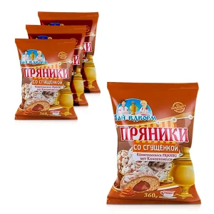  Rührteiggebäck Prjaniki - Tee für zwei, mit Kondensmilch, 4 х 360 g
