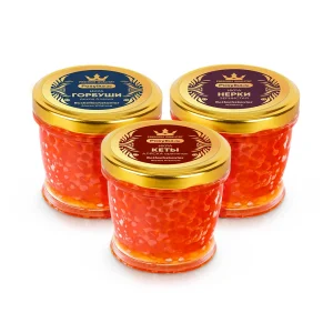 Набор красной икры, нерка, горбуша, кета, 3 х 200 г