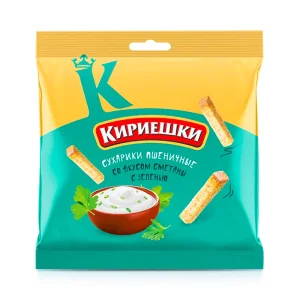 Weizenbrotchips mit Sauerrahm und Gemüsegeschmack, Kirieschki, 100 g