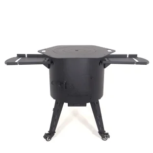 Печь учаг Ø 44 см, для казана 16 л, колёса, столики, плита