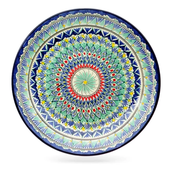 Lagan - Mehrob blau - MSV1 - Rischtan  Keramik, Handarbeit, Ø 42 cm