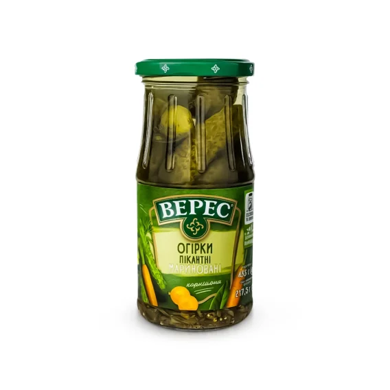 Eingelegte Gurken, pikant, Veres, 435 g