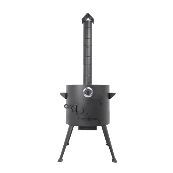 Feuerofen Utschak Ø 36 cm mit Abzugsrohr, für Kasan 10 L, Thermometer,