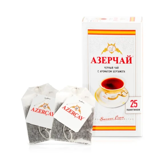 Schwarzer Tee, mit Bergamotte, Azercay, 25 x 2 g