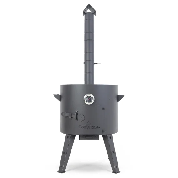 Feuerofen Utschak Ø 44 cm mit Abzugsrohr, für Kasan 16 l, Thermometer,