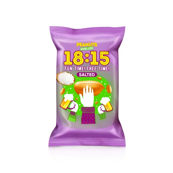 Erdnüsse, geröstet und gesalzen, 18:15, 100 g