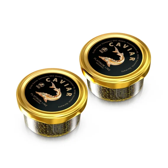 Икра чёрная, осетровая, Platinum Line, 2 х 50 г