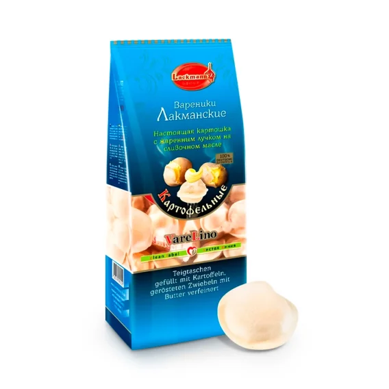 Wareniki, Teigtaschen - Domaschnije, mit Kartoffelfüllung und Röstzwiebeln, Lackmann, 900 g