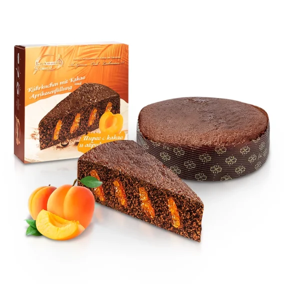 Kuchen mit Schockolade und Aprikosenfüllung, 450 g