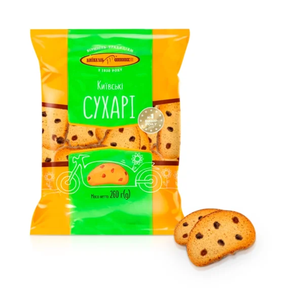 Zwieback - Kyjiwski, mit Rosinen, 260 g