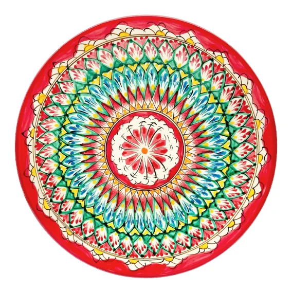 Teller - Mehrob rot - MSV1 - Risсhtan Keramik, Ø 27 cm
