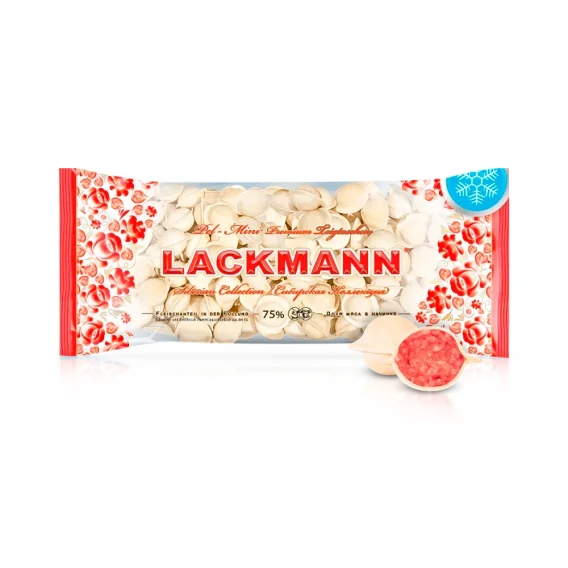 Пельмени - Лакомка, с начинкой мяса свинины и говядины, Lackmann, 1,5 кг