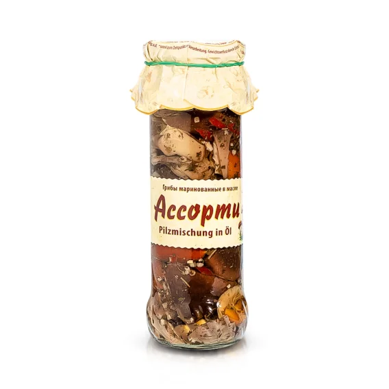 Pilzmischung, in würzigem Aufguss und Öl, 330 ml