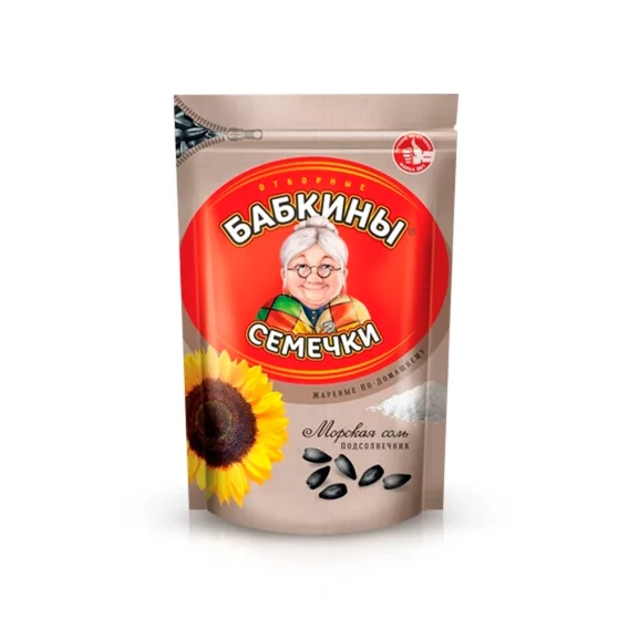 Geröstete Sonnenblumenkerne - Babkiny, mit Meersalz, 300 g
