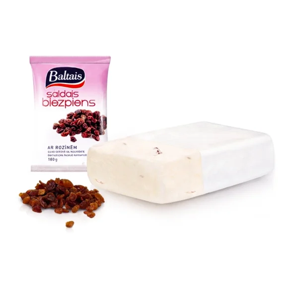 Сырок творожный, с изюмом, 22,5 % жирности, Baltais, 180 г