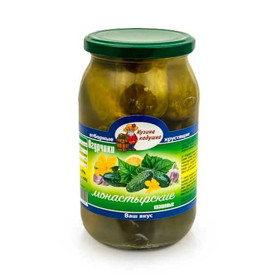 Огурцы бочковые - Монастырские, квашеные, 870 г