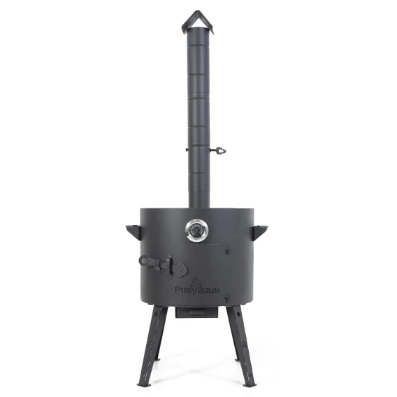 Feuerofen Utschak Ø 40 cm mit Abzugsrohr, für Kasan 12 L, Thermometer,