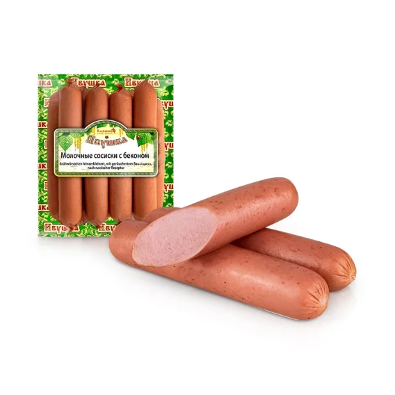 Fleischwürstchen - Molotschnye, mit Bacon, Lackmann, 450 g