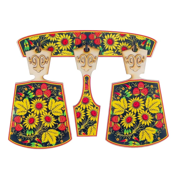 Schneidebrett - Set, 4-teilig, Zhostovo