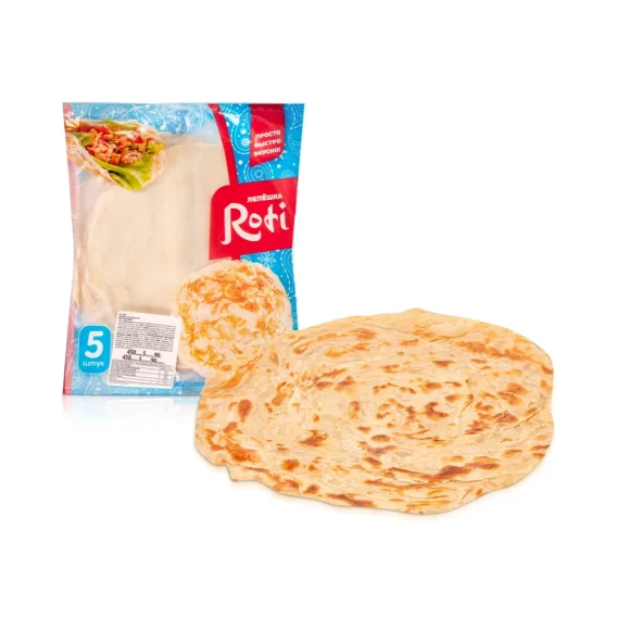 Лепешка пшеничная, Roti, 5 х 90 г