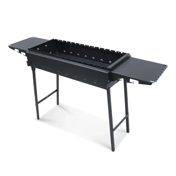 Mangal SchaschlykOFF 80 Plus mit Ablagetische, für 14 Spieße, klappbar, 2 mm Stahl