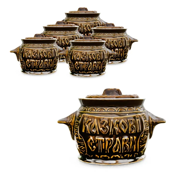 Keramiktöpfe-Set - Fabelhafte Rezepte, glasiert, 600 ml, 6-tlg.