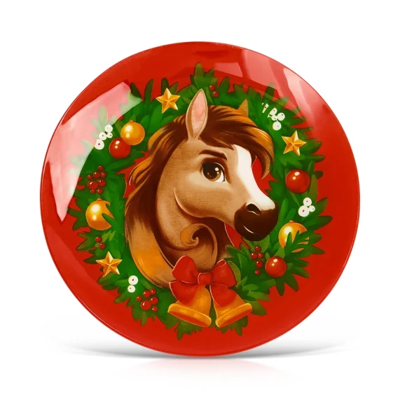 Тарелка плоская - Венок, стекло, Ø 20 см