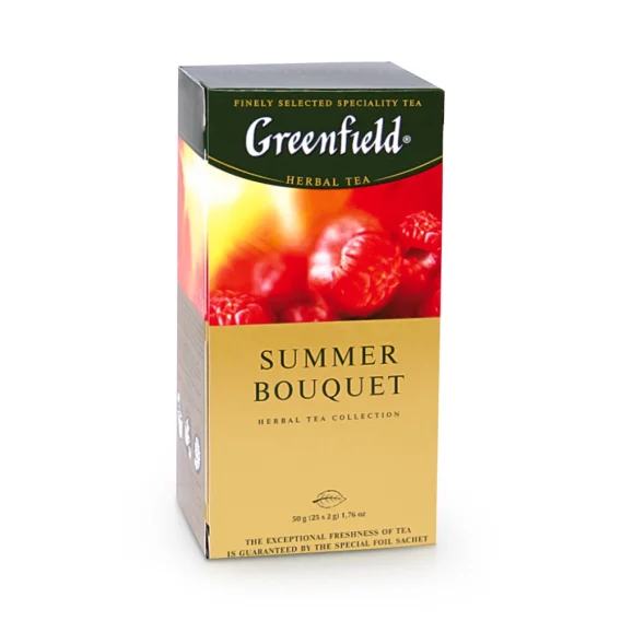 Früchtetee - Summer Bouquet, aromatisiert, Greenfield, 25 x 2 g    