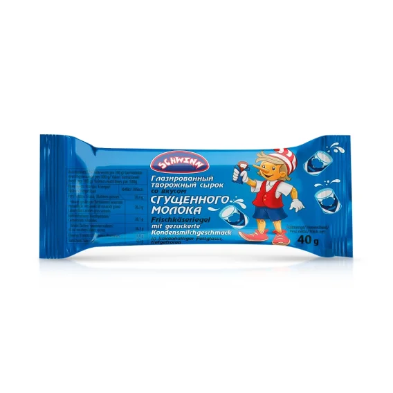 Сырок творожный со вкусом сгущенного молока, глазирoванный, Schwinn, 40 г