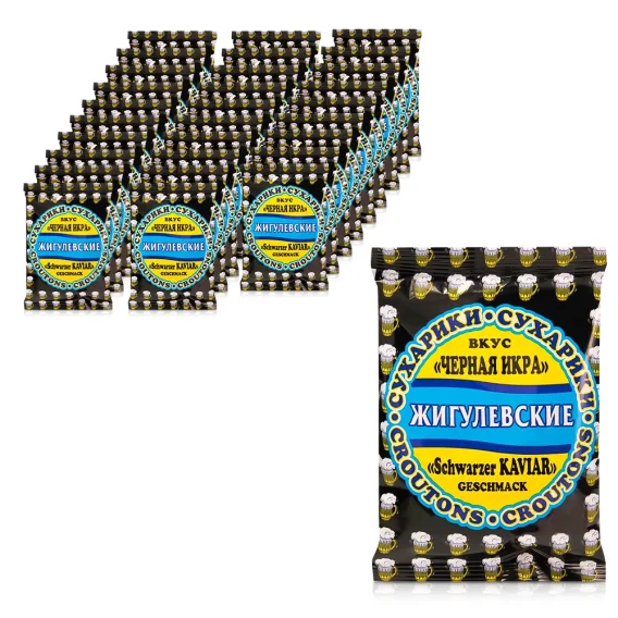 Schwarzbrotcroutons - Zhiguljowskie, mit Kaviargeschmack, 30 х 50 g