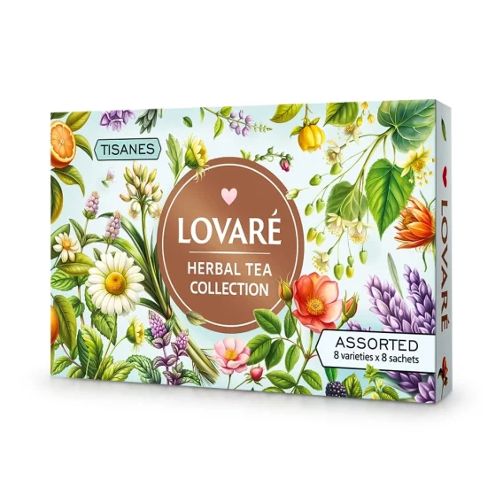 Tee Set - Krautertee-Kollektion, 8 Sorten, 64 Stk, Lovare, 128 g