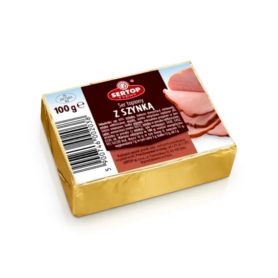 Schmelzkäse, mit Schinken, Sertop, 100 g