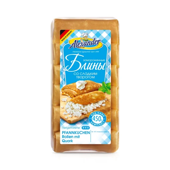 Блины с начинкой из творога, ручной работы, Alexander, 450 г