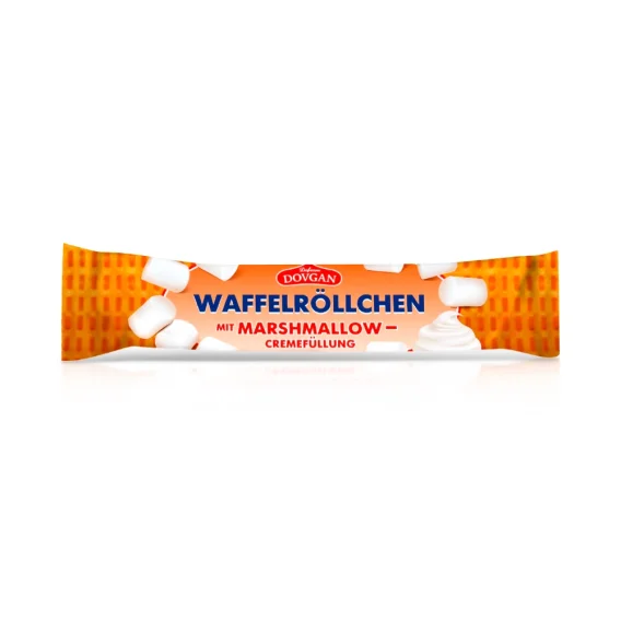 Waffelröllchen mit Marshmallowfüllung, Dovgan, 45 g