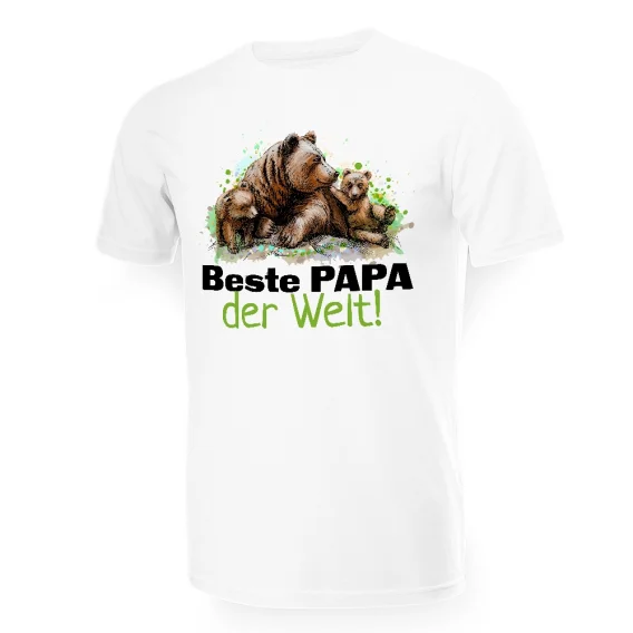 T-Shirt für Männer - Design Beste PAPA der Welt, Baumwolle