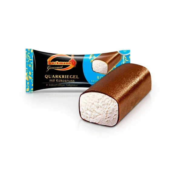Quarkriegel in Schokoglasur mit Kokosnuss, Lackmann, 38 g