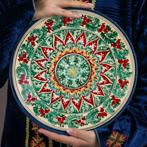 Lagan - KaraKalam R4, Rischtan Keramik, Ø 42 cm