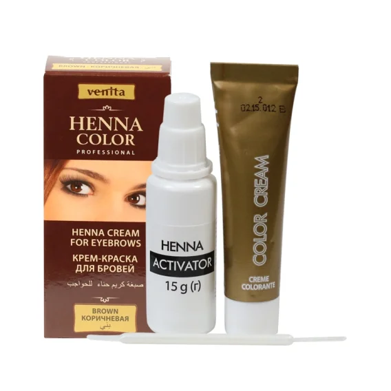 Henna Color Creme, 15 ml, für Augenbrauen, Braun