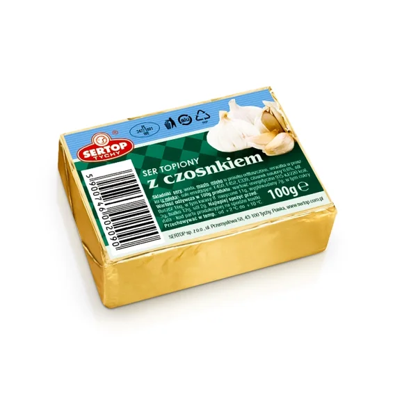 Schmelzkäse, mit Knoblauch, Sertop, 100 g