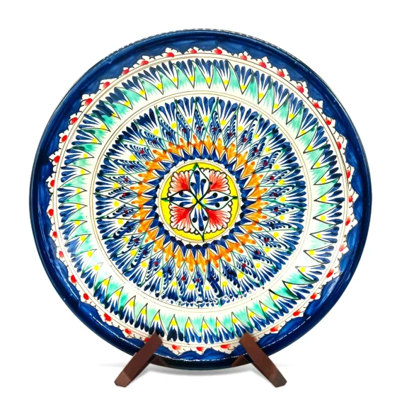Lagan - Mehrob S7, tief, Rischtan Keramik, Handarbeit, Ø 34 cm