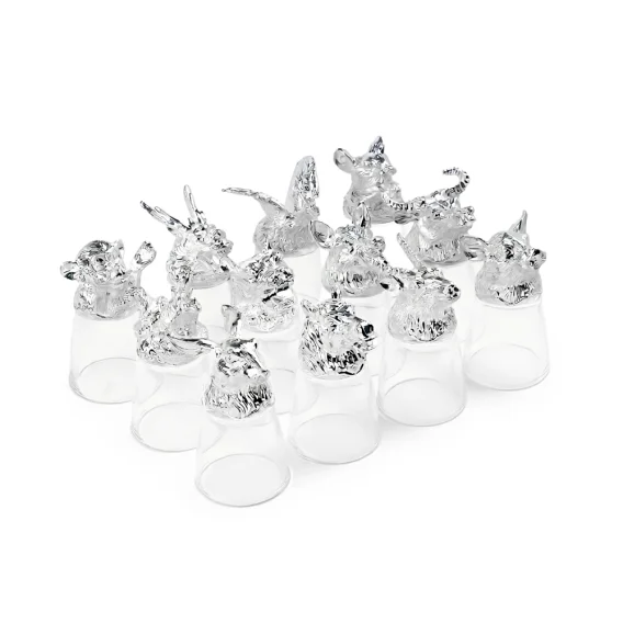 Geschenkset mit Kippgläsern - Chinesisches Horoskop, 12 Stück