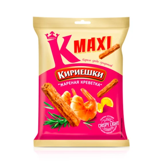 Brotchips mit dem Geschmack von gebratene Garnelen, Kirieschki, 60 g